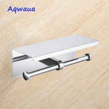 

Aqwaua Toilet Paper Holder Wall Mounted Double Roll SUS304 Stainless Steel High Quality Chrome Bathroom Accessories