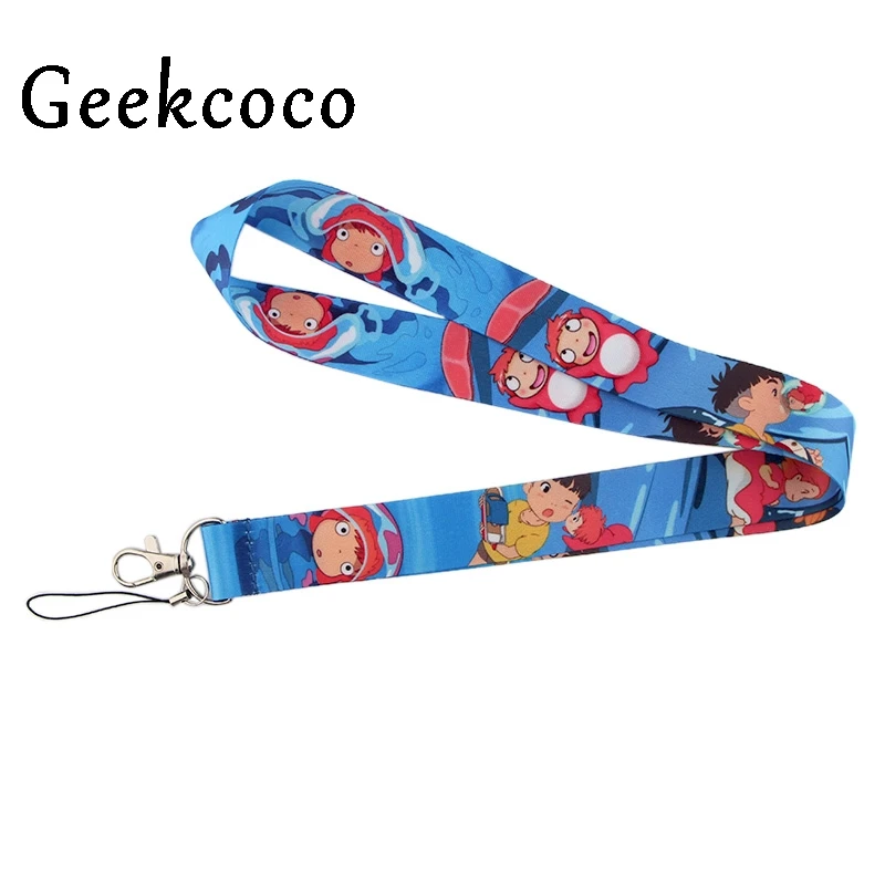 

Ponyo on the Cliff Cartoon character kawaii Lanyard Mobile Phone Key Card Identification Straps USB Badges Holder Hanging J0531