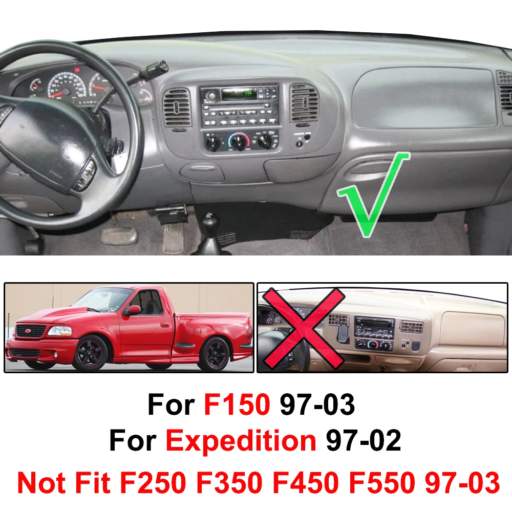 Xukey для Ford F150 F-150 Expedition 1997-2003 коврик для приборной панели Крышка для приборной панели коврик для приборной панели Защита от Солнца Крышка для приборной панели ковер 1998