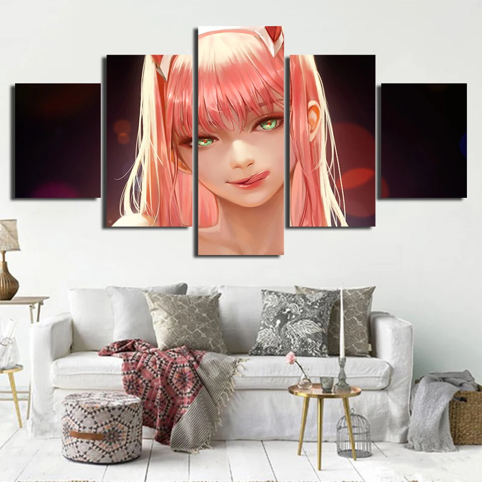 Настенный холст художественный принт Darling in the Franxx Постер для домашнего декора 5
