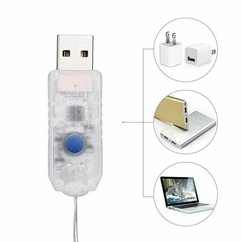 300 светодиодный USB Гирлянда для занавесок сказочные огни подвесной настенный светильник для свадебной вечеринки 8 режимов Водонепроницаемая декоративная Рождественская уличная гирлянда