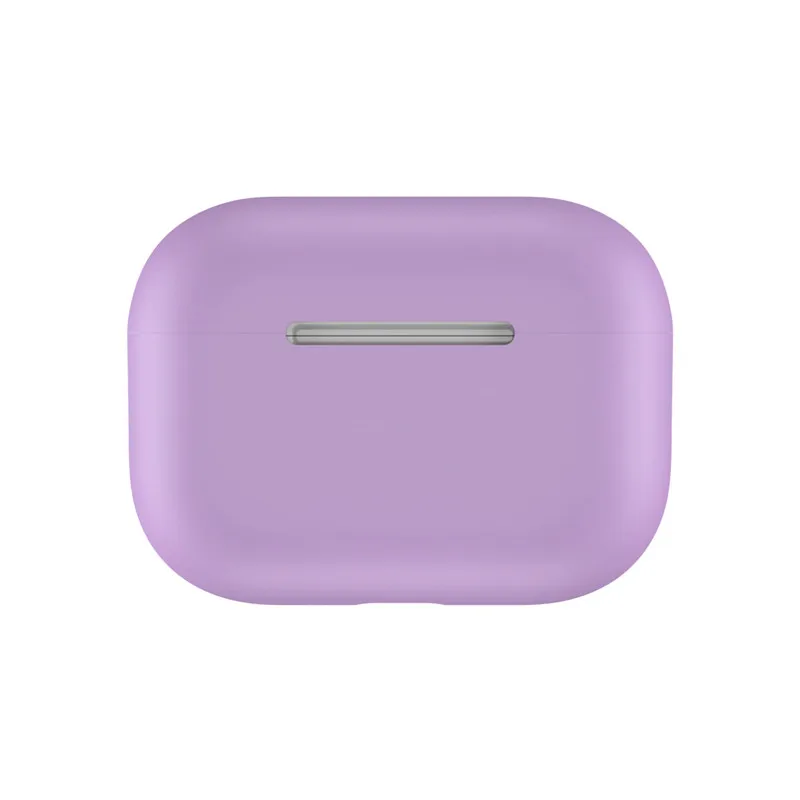 Pink Purple Ультратонкий Мягкий силиконовый чехол для Apple Airpods Pro, Модный милый однотонный чехол для наушников с Bluetooth для Airpods 3 Capa - Цвет: Pink Purple