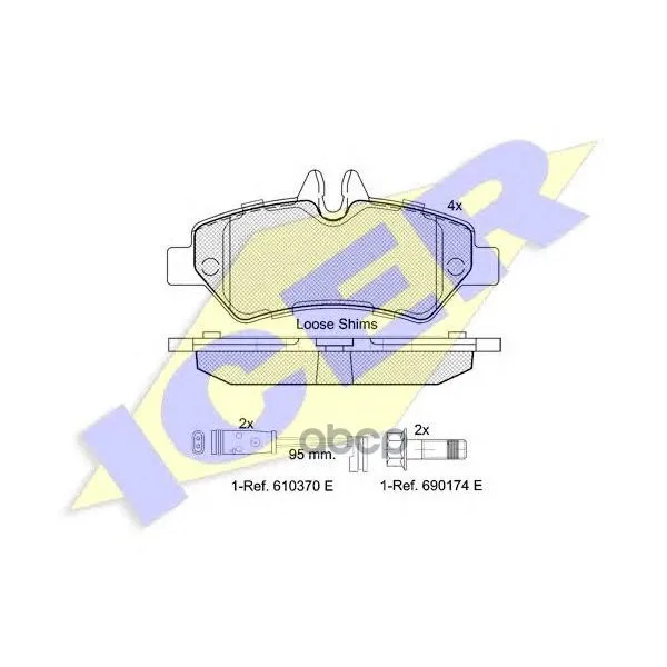 141787_колодки Дисковые Задние! Mb Sprinter 209cdi-324cdi, Vw Crafter 30/35 2.5tdi 06 Icer 141787 Icer арт. 141787
