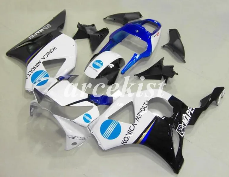 4 подарки ABS мотоцикл Полный обтекатели комплект подходит для HONDA CBR954RR CBR954 954 2002 2003 тела набор Белый Черный - Цвет: whie blue