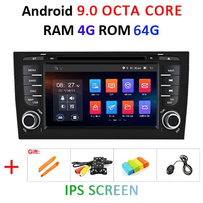4G 64G DSP ips Android 9,0 2 DIN автомагнитола для AUDI A6 RS6 1997-2004 S6 1997 навигационный экран Мультимедиа gps рекордер стерео ПК - Цвет: 9.0 4G 64G IPS