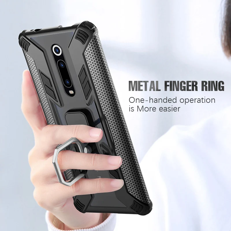 Противоударный защитный чехол для Red mi Note 7 8 pro Чехол-кольцо прозрачный чехол для Xiao mi Red mi K20 Pro mi 9t 8 mi 9t чехол