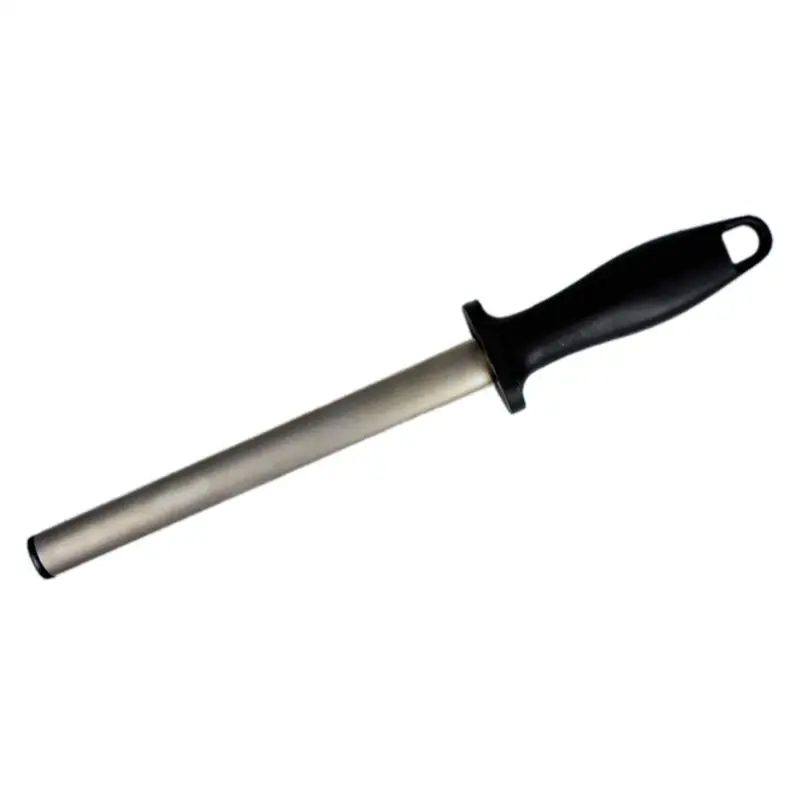 

Diamond Carbon Steel Sharpener Rod 12 Inch Rod Rubber Handle for Home Butcher Chef Hunting