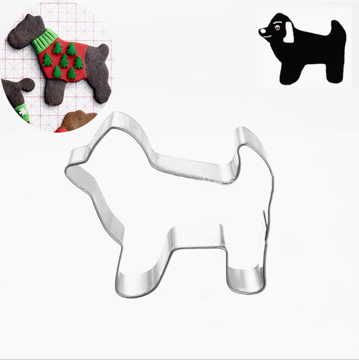 Cute dog house bone paw metal Cookie Cutter Cookware Biscuit Mold Fondant Cake Tools Baking Mold DIY cake mold cookie cutters cookie mold
