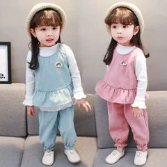 Комплект одежды для девочек из 1-2-3, 5 лет, верхняя одежда детская одежда для младенцев на весну-; сезон весна-осень; Стиль Одежда в Корейском стиле для маленьких девочек-Стиль Тренч