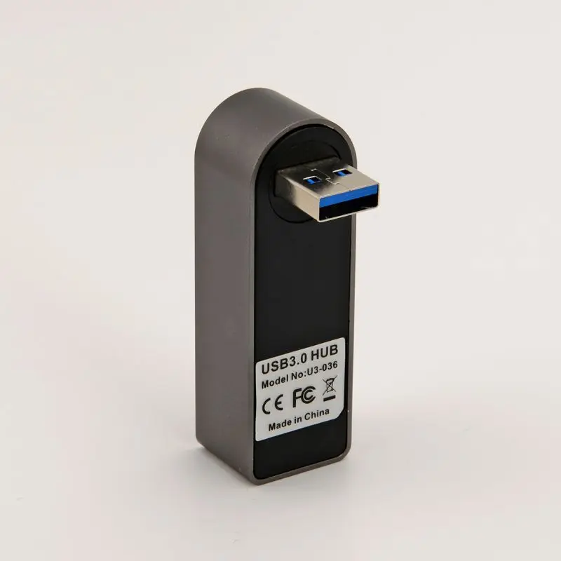 Алюминиевый сплав мини 3 порта USB 3,0 концентратор поворотный USB разветвитель адаптер для ПК ноутбука