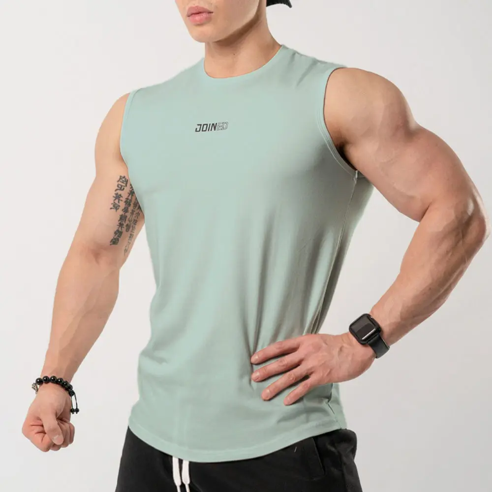 Gym Fitness Tank Tops Men Bodybuilding Workout Cotton Sleeveless Shirt 2020 Male Summer Casual Singlet Undershirt Sport Clothing | Мужская