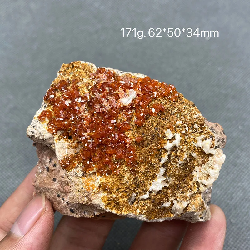 100% Natural Vanadinite mineral specimen quartz crystal specimen Collection Stones and crystals