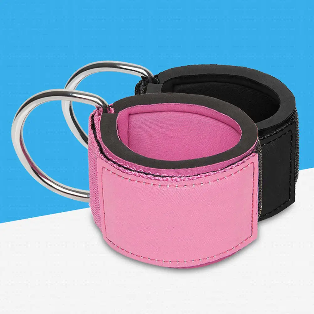 Спортивные ремни на лодыжку мягкие манжеты с D образным кольцом для тренировок в