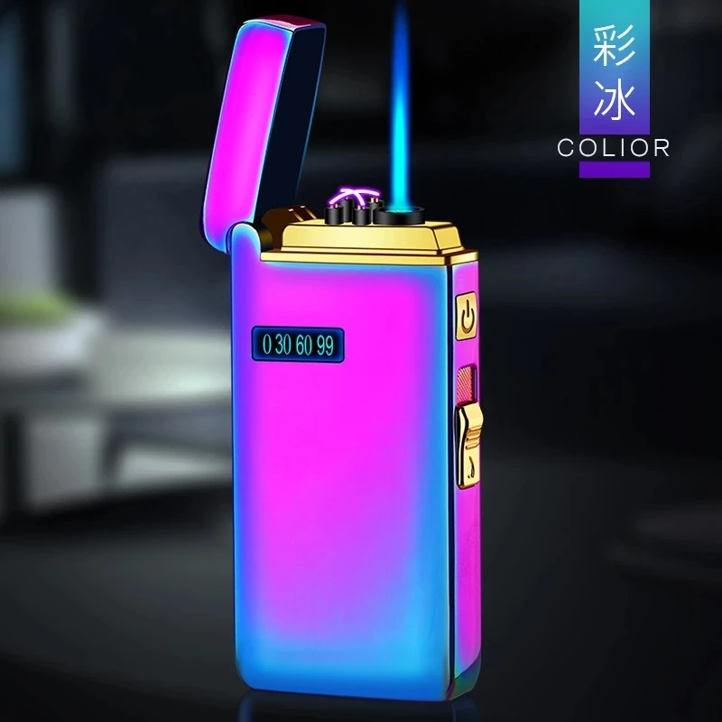 Kafen Accendisigari Elettrico Ricaricabile in Metallo USB a Doppio Arco Impermeabile Multi-Color 