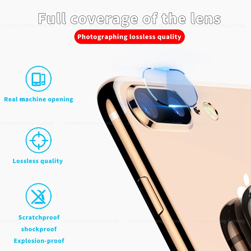 9D Camera Explosion Protection Tempered Glass For iPhone 8 7 Plus XS MAX Camera Screen Protector Film For iPhone 7 8 X XS XR