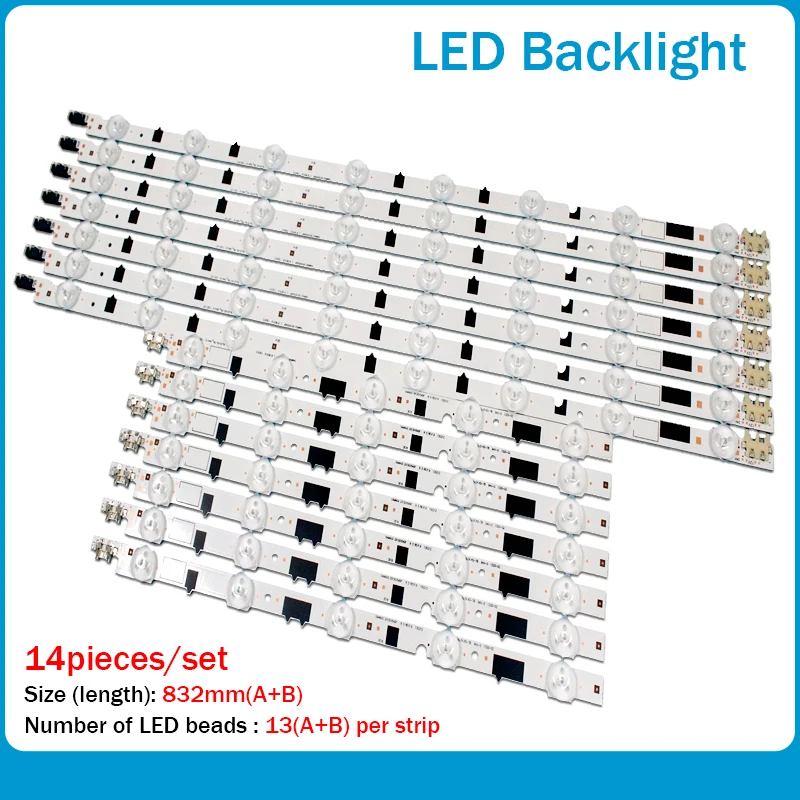 

LED Backlight strip 13 lamp For SamSung 40"TV D2GE-400SCA-R3 UA40F5500 2013SVS40F UE40F6400 D2GE-400SCB-R3 UE40F5000 UE40F5700