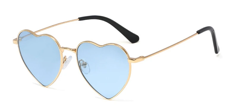 45941 сердце металлическая оправа солнцезащитные очки для мужчин и женщин Модные Оттенки UV400 Винтажные Очки