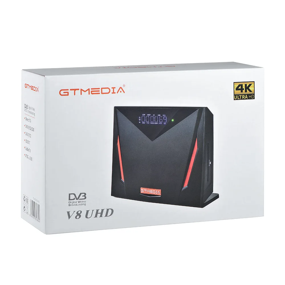 Спутниковый ресивер Gtmedia V8 UHD встроенный Wi Fi поддержка кабельный ТВ приставка с