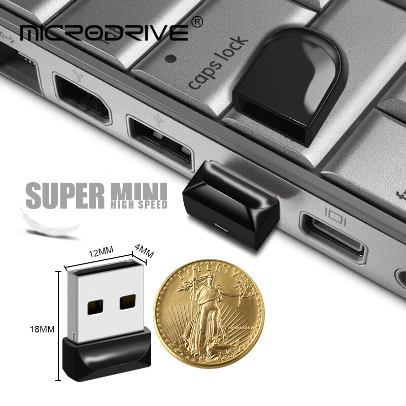 Супер Мини крошечный USB флешка ручка waterprrof 4 ГБ 8 16 32 64 черная карта памяти USB2.0 U