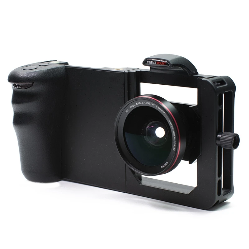 

Mobile Phone Stabilizer Professional Mini Dslr Wide Angle Macro Universal Rabbit Cage 2 in 1 Mobile Phone Lens
