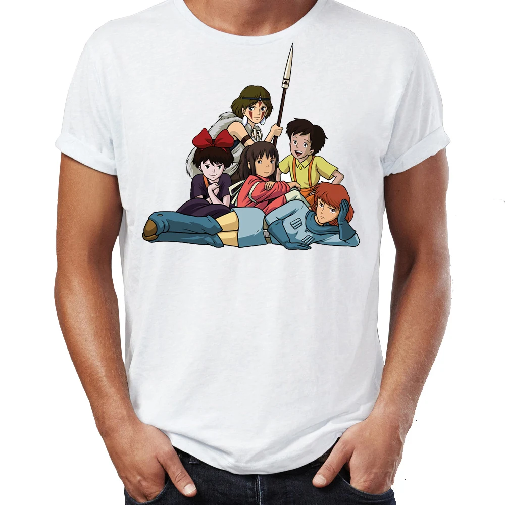 Летняя мужская футболка The Ghibli Club уличная фигурка Принцесса Мононоке с