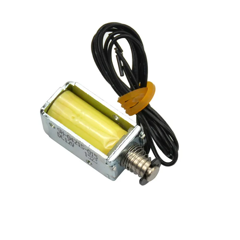 YIMAKER 1 шт. микро Электромагнит DC12V 120mA 1,5 Вт 4 мм ход через нажимной Тяговый Электромагнит для DIY