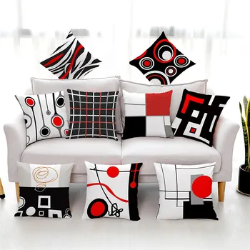 

Creative Geometric Polyester Pillow Case Waist Throw Cushion Cover Home Decor Cojines Decorativos Para Sofa Pillow Cover