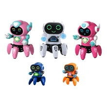 Robot dansant intelligent électronique RC à Six griffes, jouets musicaux LED inclus, cadeau d'anniversaire pour enfants