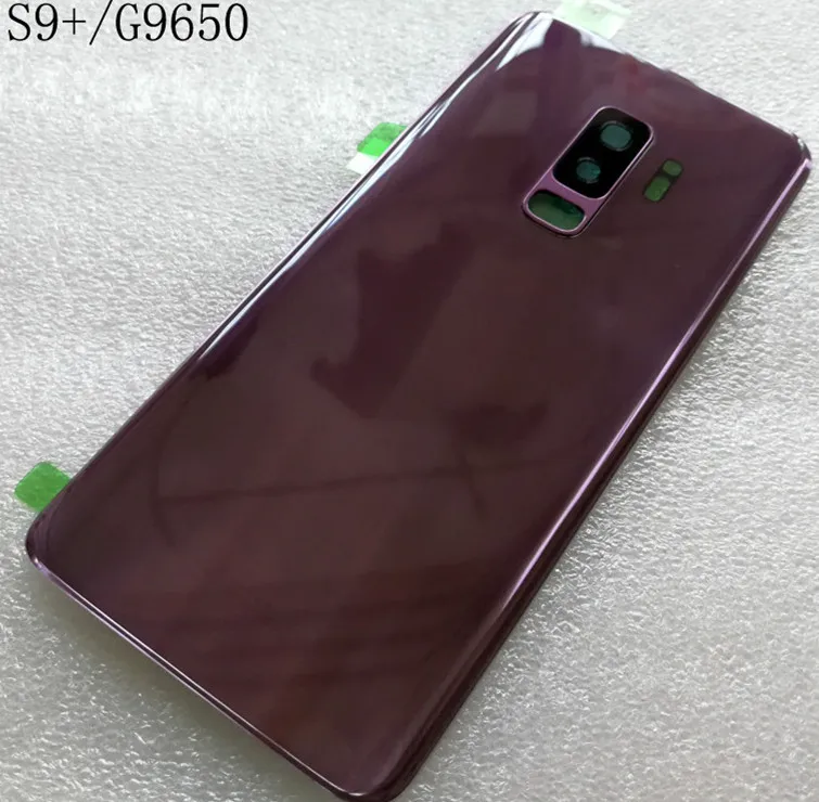 Для SAMSUNG Galaxy S9 Plus G965FGift+ Задняя стеклянная крышка для батареи, чехол для задней двери, чехол для SAMSUNG S9+ Задняя стеклянная крышка - Цвет: purple