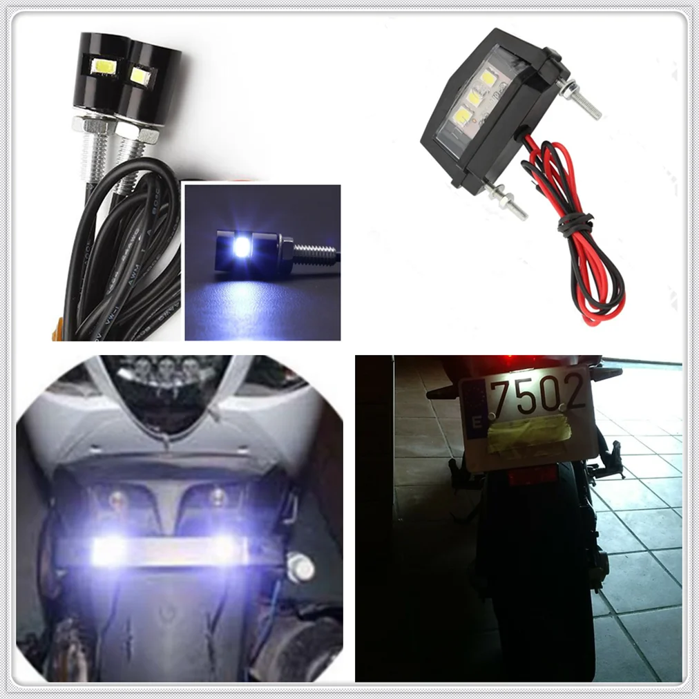 new Motorcycle lights Tail Rear LED License Plate Light Bulb for HONDA CBR650F CB650F CBF1000 VF750S SABRE VFR750 VFR800 F