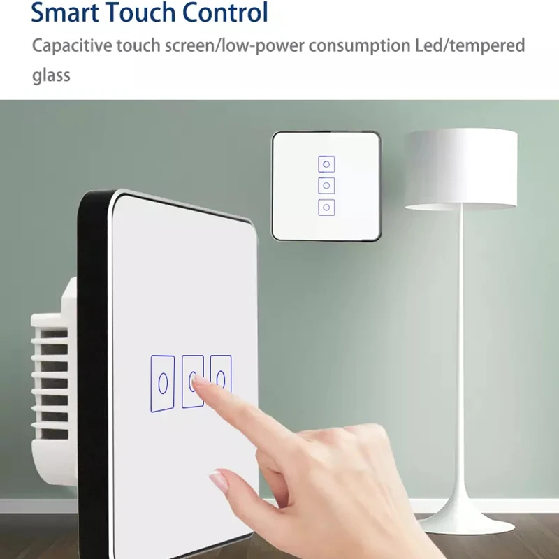 Tuya Zigbee Smart Dimmer Switch EU 1 2 3 Gang Wireless Remote Control Wall Touch Panel Light Switch Smart Home