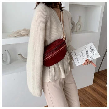 

Waist bag female super fire small bag female 2019 new fashion wild shoulder chain bag Messenger chest bag