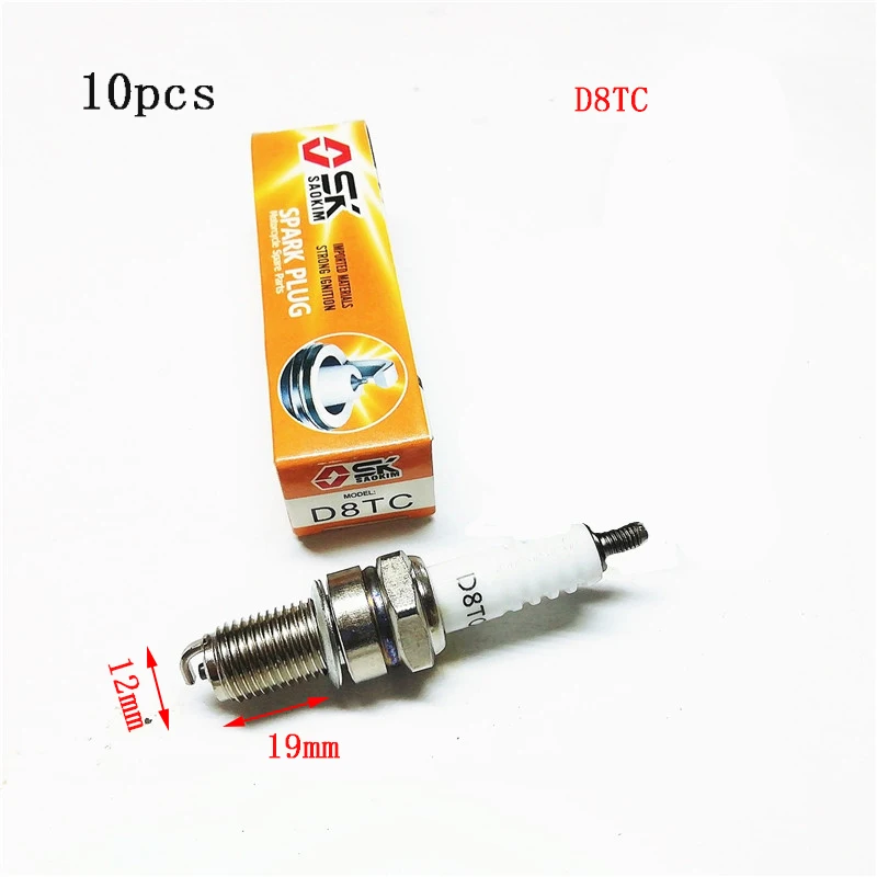 10 шт. Свеча зажигания для мотоцикла D8TC CG 125cc 150cc 200cc 250cc велосипеда питбайка ATV