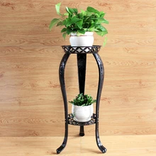 Железная художественная Цветочная стойка, многоэтажная гостиная, для помещения и земли, балкон, Цветочная полка с хлорофитумом, зеленая Цветочная полка