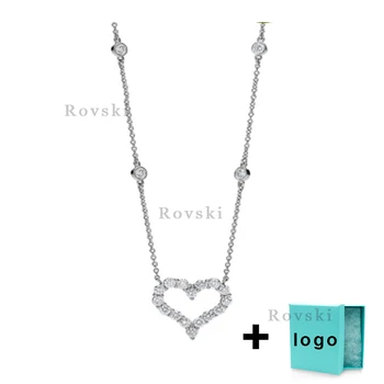 

XL TFX TTFF Rllen Popular Pure Silver Creative Diamond Necklace Suitable for Women's Party Jewelry Wholesale Free Delivery.