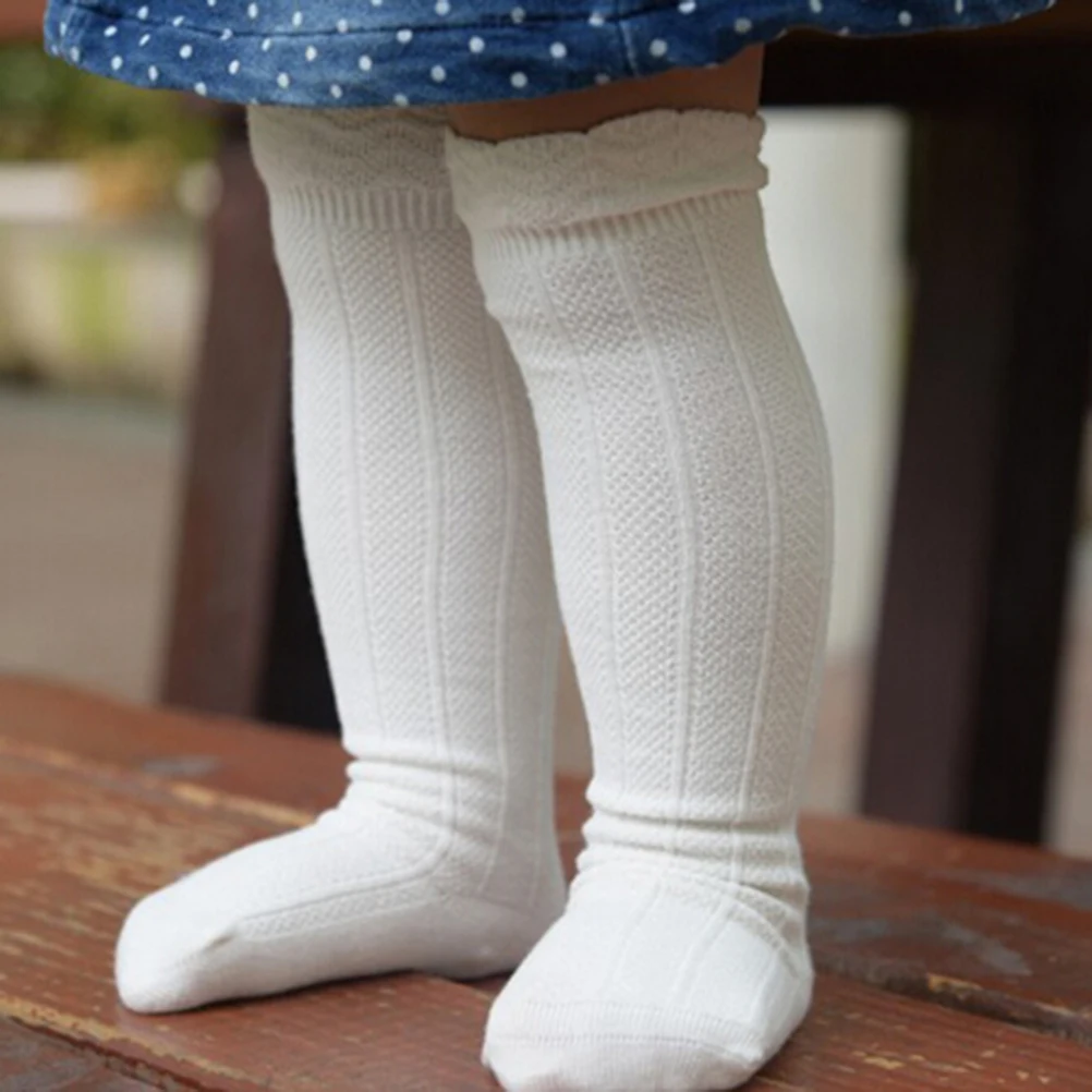 Осенние детские носки для маленьких девочек, кружевные носки до колена для новорожденных длинные милые гетры для новорожденных девочек, Infantile, носки с лисой