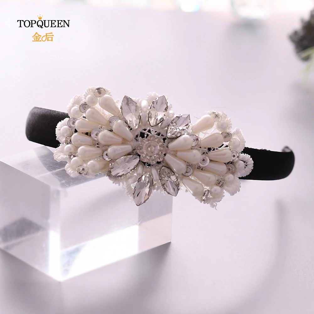 TOPQUEEN S35-FG свадебные аксессуары для волос Стразы головная повязка свадебный головной убор свадебное украшение для волос женские аксессуары