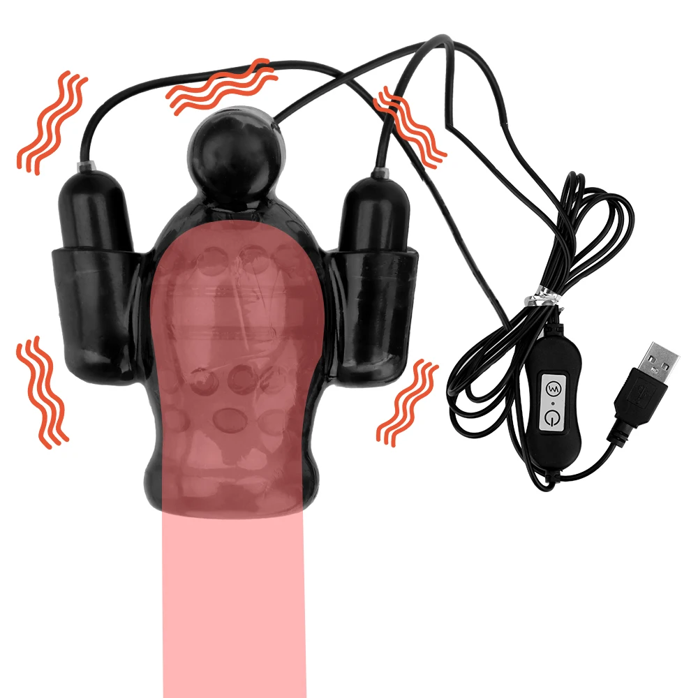 Male Glans Masturbation Massager And Delayed Ejaculation Ring_voghion.com