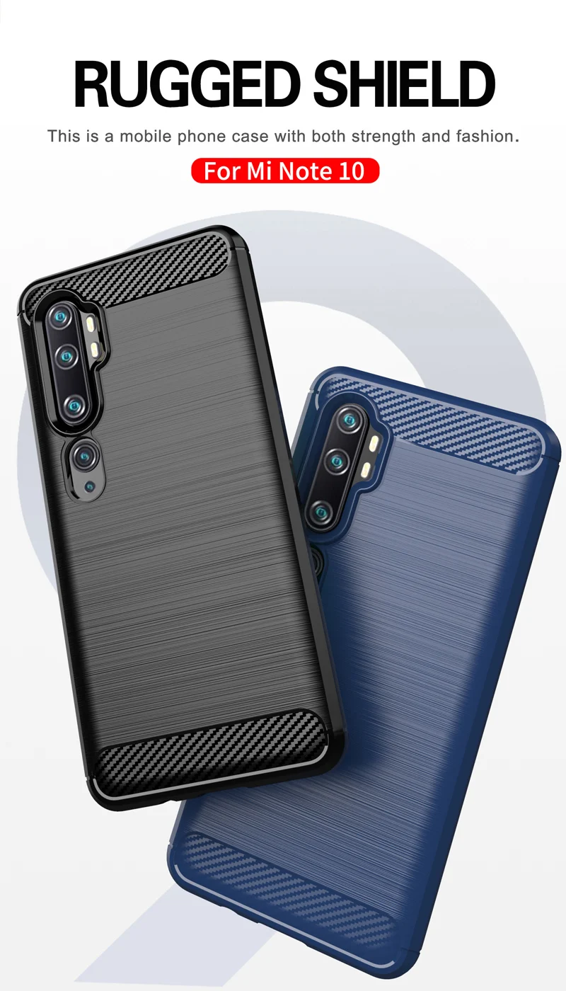 Для Xiaomi Mi Note 10 Чехол Мягкий ТПУ противоударный чехол карбоновый Узор Матовый чехол s для Xiaomi Mi Note 10 Note 10 Чехол Чехлы