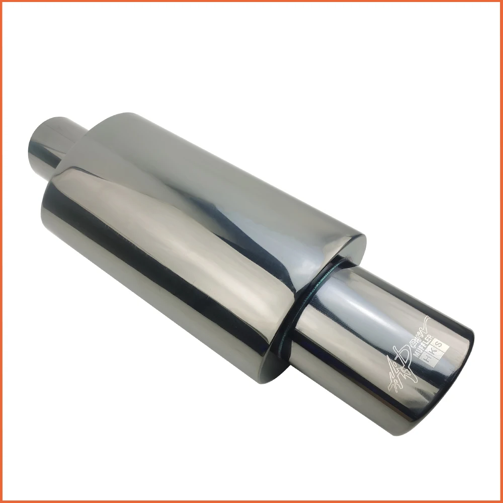 Exhaust Muffler Tip Car Exhaust System Muffler Tail Pipe Tip Universal Stainless Interface 51 57 63mm Exhaust Pipe Ses Bombası