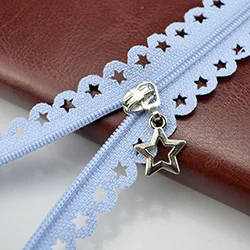 10 шт. 3# звезда кружевная лента закрывающая конец нейлоновая молния 25 см многоцветная сумка кошелек застежки-молнии для шитья одежды ремесла A1-3 - Цвет: light blue-10pcs