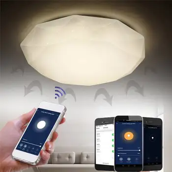 

48W WIFI Smart Ceiling Lamp APP Control Modern Dimmable Lamp for Living Room Aisle Balcony Works With Alexa Google Home Lantern