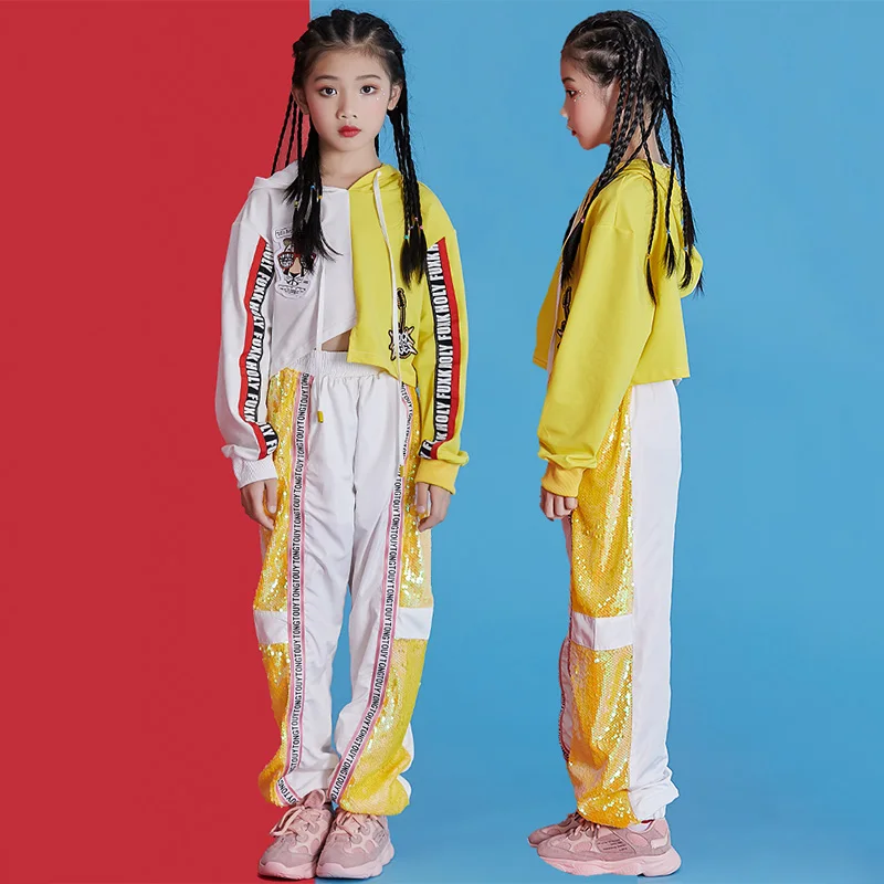 Новинка 2021 детские танцевальные костюмы в стиле хип хоп для девочек одежда