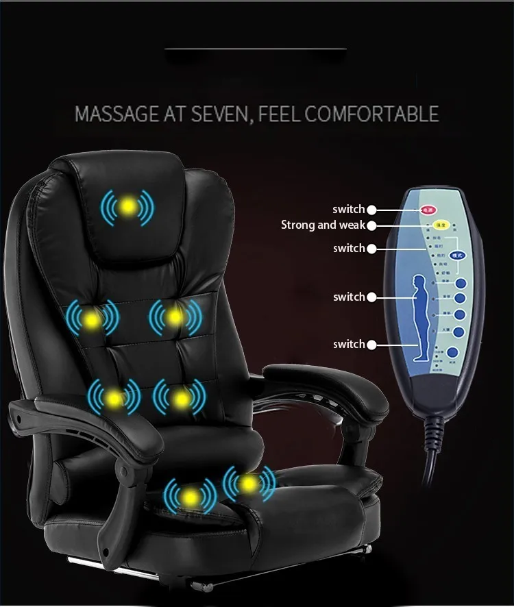 Роскошное качественное M-1 кресло для отдыха дома Poltrona Gaming Silla Gamer, эргономичное кресло из искусственной кожи, массажная офисная мебель, нейлоновые ножки