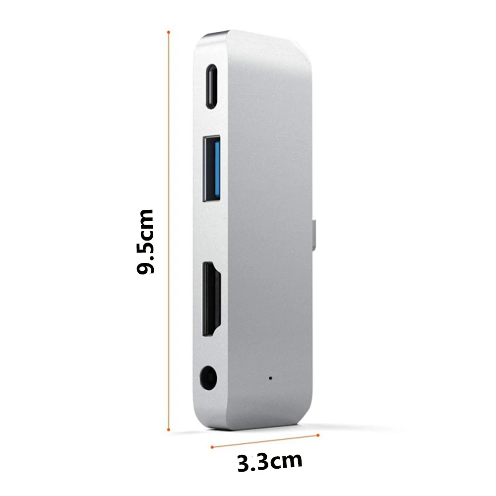Алюминиевый сплав type-C концентратор адаптер с USB-C PD Зарядка 4K HDMI USB 3,0 3,5 мм разъем для iPad Pro MacBook Pro samsung S8 S9 S10