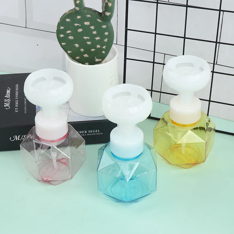 300ml flower stamp soap dispenser Liquid Soap Dispenser soap foam flower Empty Plastic Bottle Shower Gel Foam Pump Bottle