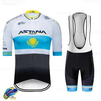 Conjunto de camiseta de ciclismo Astana 2020 para hombres, juego de ciclismo,...