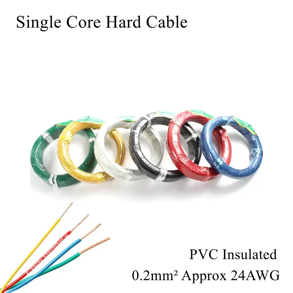 24AWG BV 0.2мм² одножильный жесткий провод изолированный электропровод из ПВХ