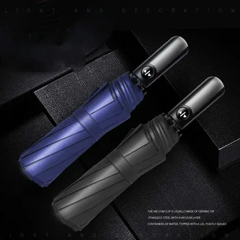 

10 Ribs Automatic Umbrella Men's Folding Windproof Umbrella Sun Protection UV Ray Block Rain Women's Umbrellas Male Gift