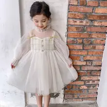 Весна Фея Тюль Платье с бантом на поясе для девочек; одежда для принцесс; прелестные модные туфли элегантное платье 5 штук в партии